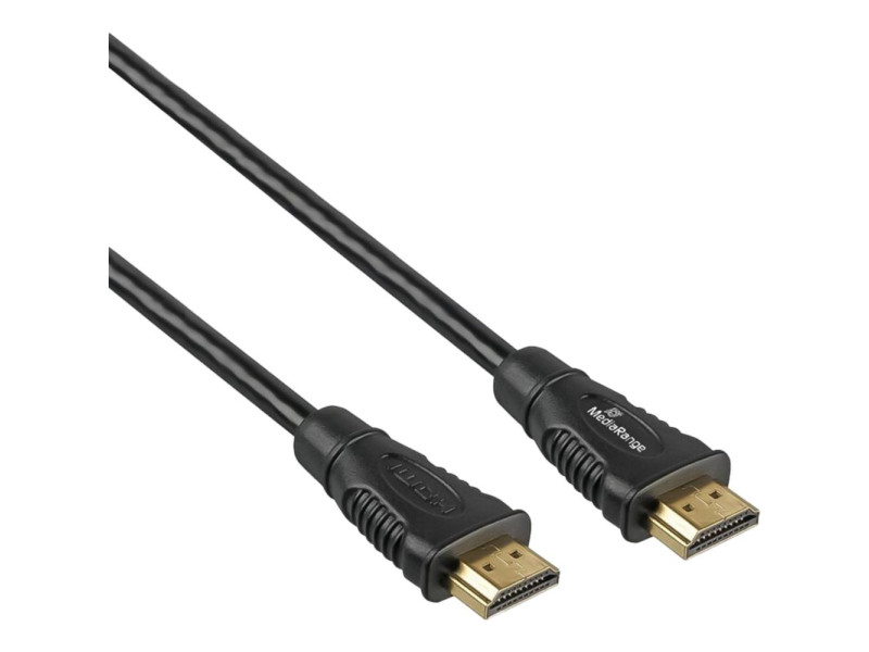 MediaRange HDMI Premium High Speed with Ethernet Cable, Ver. 2.0, 18 Gbps Ver. 2.1, 4k@60Hz, 2.0m, Black (MRCS247)