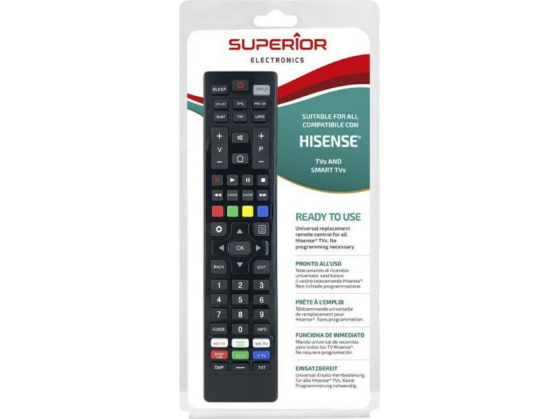 Superior Universal Τηλεχειριστήριο Smart για Τηλεοράσεις Hisense (SUPTRB028) (SPRSUPTRB028)