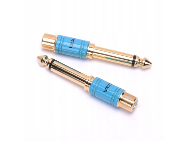 VENTION 6.5mm Male to RCA Female Audio Adapter Blue Metal Type (VDD-C03) (VENVDD-C03)