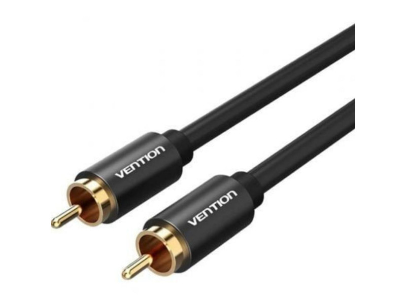 VENTION RCA Coaxial Audio/Video Cable 1.5M Black Aluminum Alloy Type (VAB-R09-B150) (VENVAB-R09-B150)