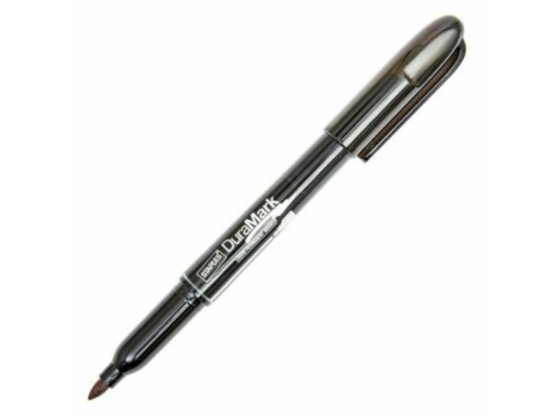 Staples Duramark Permanent Marker Black 1.5 3 Mm Round (50649) (STP50649)
