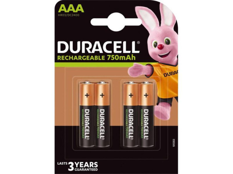Duracell Recharge R03 AAA 750 mAh Rechargeable battery (blister) (DUR17069)