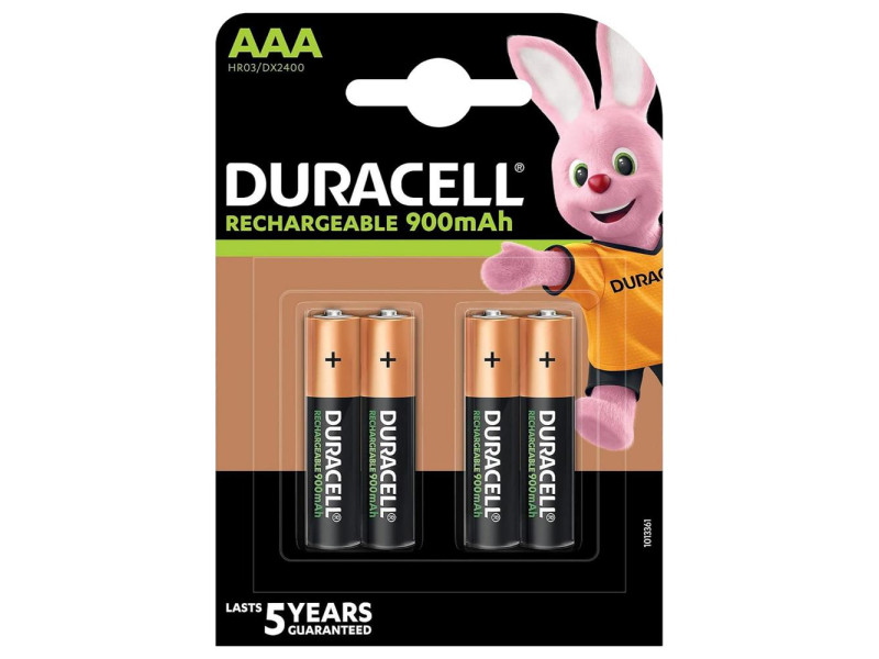 Duracell Recharge R03 AAA 900 mAh rechargeable batteries (blister) (DUR13364)