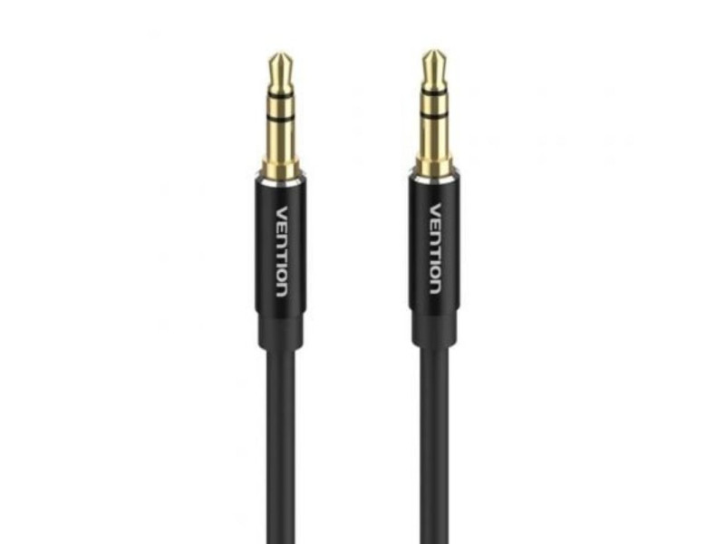 VENTION 3.5mm Male to Male Audio Cable 1.5M Black Aluminum Alloy Type (BAXBG) (VENBAXBG)