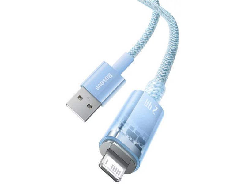 Baseus Καλώδιο USB σε Lightning Explorer Series 2.4A 1m Γαλάζιο (CATS010003) (BASCATS010003)