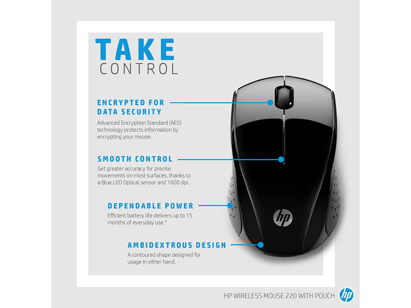 HP Wireless Mouse 220 (3FV66AA) (HP3FV66AA)