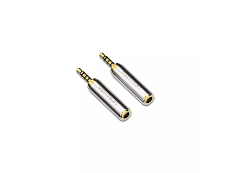 VENTION 2.5mm Male to 3.5mm Female Audio Adapter Silvery Metal Type (VAB-S02) (VENVAB-S02)