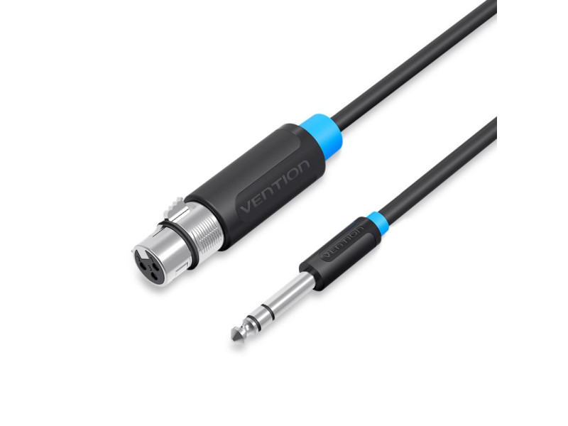 VENTION 6.5mm Male to XLR Female Audio Cable 1M Black (BBEBF) (VENBBEBF)