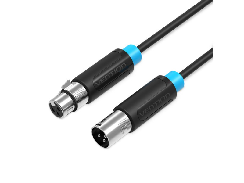 VENTION XLR Audio Extension Cable 2M Black (BBFBH) (VENBBFBH)