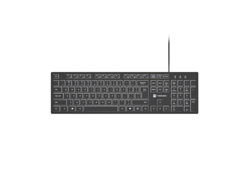 Natec Keyboard Herring Glow Us White Backlight (NKL-2342) (NTCNKL-2342)