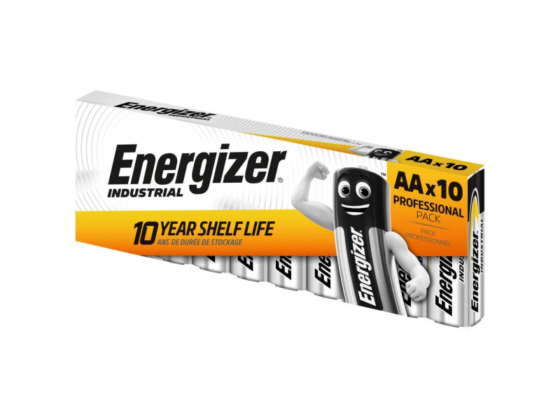 Energizer Industrial LR6 AA Alkaline Battery - 10 Pieces (ENE3407)