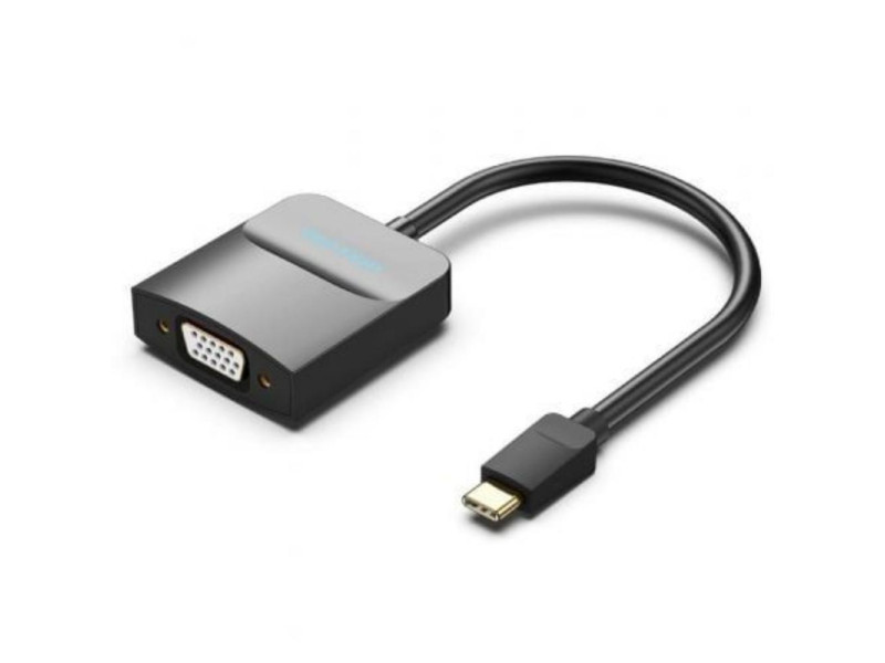 VENTION Type-C to VGA Adapter 0.15M Black ABS Type (TDDBB) (VENTDDBB)
