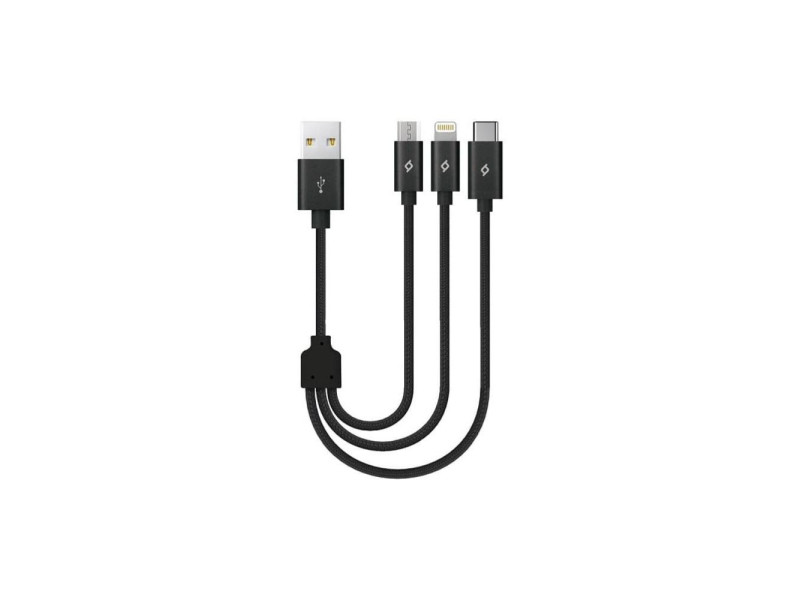 ttec Alumicable Mini Trio 30cm Charge Cable (2DK31) (TTEC2DK31)