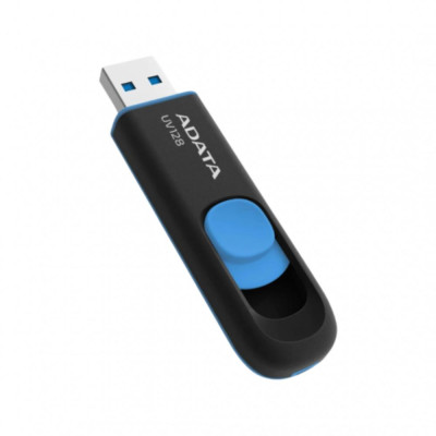 Adata UV128 256GB USB 3.2 Black-Blue (AUV128-256G-RBE) (ADAAUV128-256G-RBE)