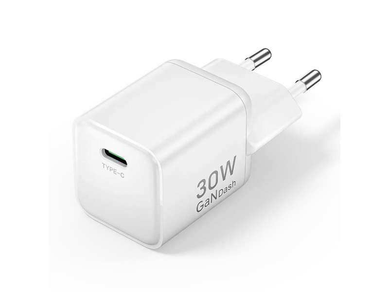 VENTION 1-Port USB-C GaN Charger (30W) EU-Plug White (FCIW0-EU) (VENFCIW0-EU)