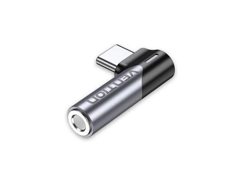 VENTION USB-C Male to 3.5mm Female Audio Adapter Gray Aluminum Alloy Type (BGWH0) (VENBGWH0)