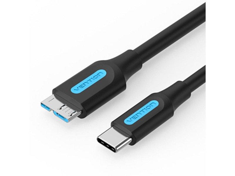 VENTION USB 3.0 C Male to Micro-B Male 2A Cable 1M Black (CQABF) (VENCQABF)