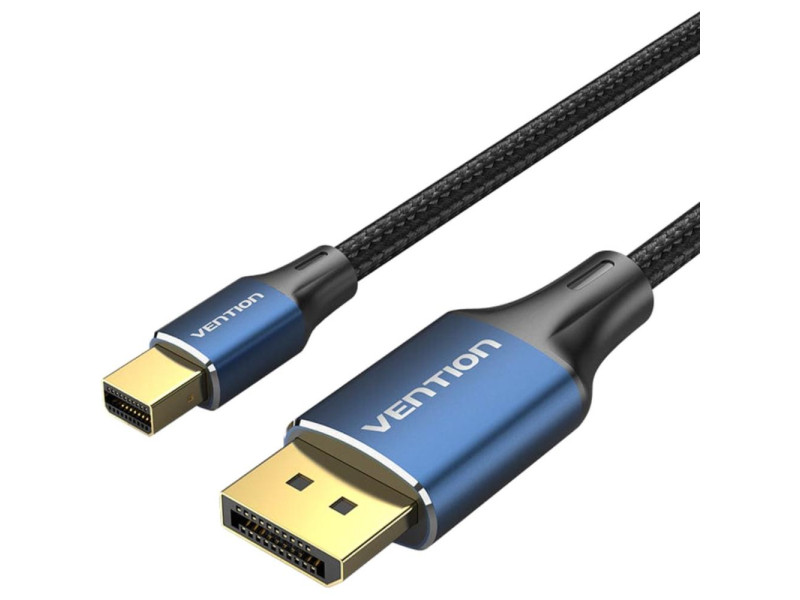 VENTION Cotton Braided 8K Mini DisplayPort to DisplayPort Cable 2M Blue Aluminum Alloy Type (HCFLH) (VENHCFLH)