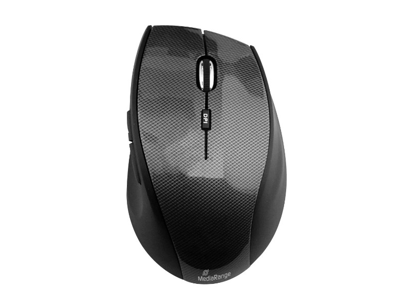 Media Range Optical Mouse Highline Series (Carbon look/Black, Wireless) (MROS207)