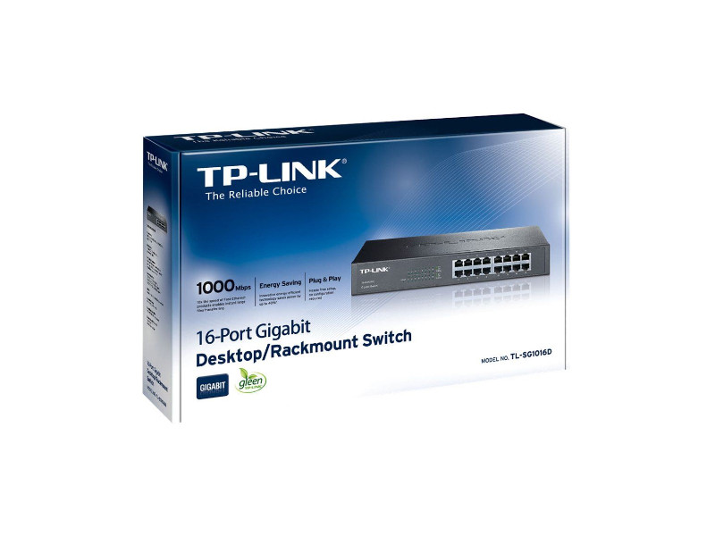 TP-LINK Switch 10/100/1000 Mbps 16 Ports V10 (TL-SG1016D) (TPTL-SG1016D)