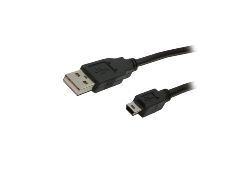 Καλώδιο MediaRange USB 2.0 AM/Mini-BM (Mini-USB) 1.5M Black (MRCS113)