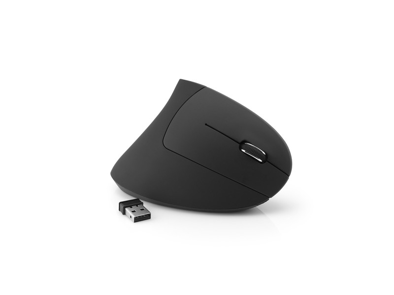 MediaRange Ergonomic 6-button wireless optical mouse for right-handers (Black, Wireless) (MROS232)