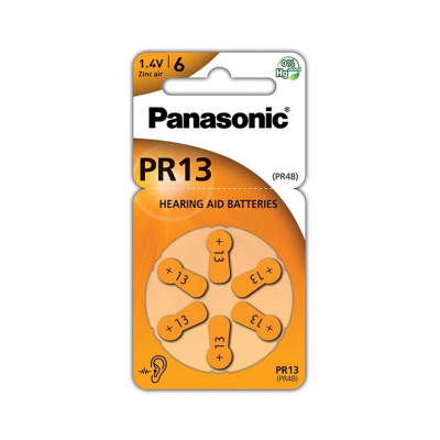 Panasonic PR13  Μπαταρίες Ακουστικών Βαρηκοΐας 1.4V (PR13L/6DC) (PANPR13L/6DC) Panasonic PR13  Μπαταρίες Ακουστικών Βαρηκοΐας 1.4V (PR13L/6DC) (PANPR13L/6DC)