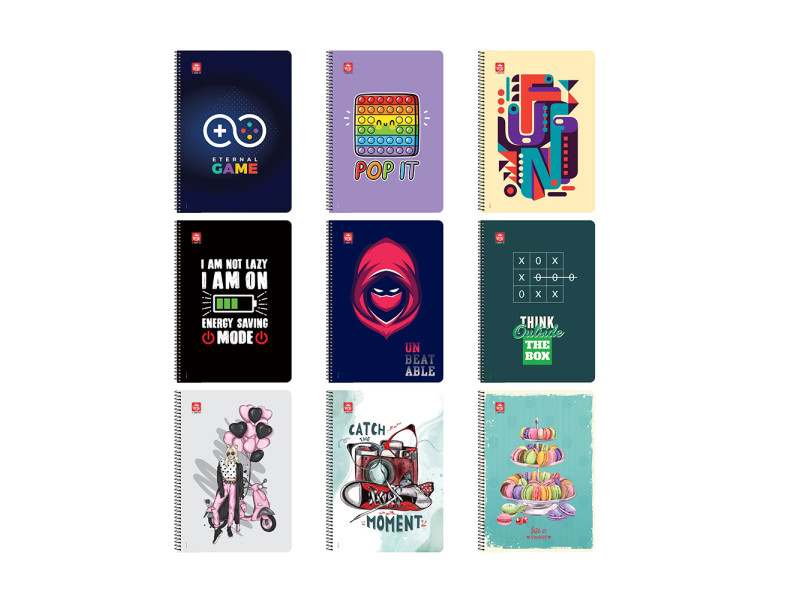 Typotrust Trendy Τετράδιο Σπιράλ A4 4 θεμάτων (4544-13) (TYP4544-13)