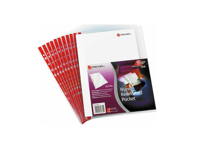 Rexel Ζελατίνα 12253 Red Side (100τμχ) (12253RDS) (REX12253RDS)