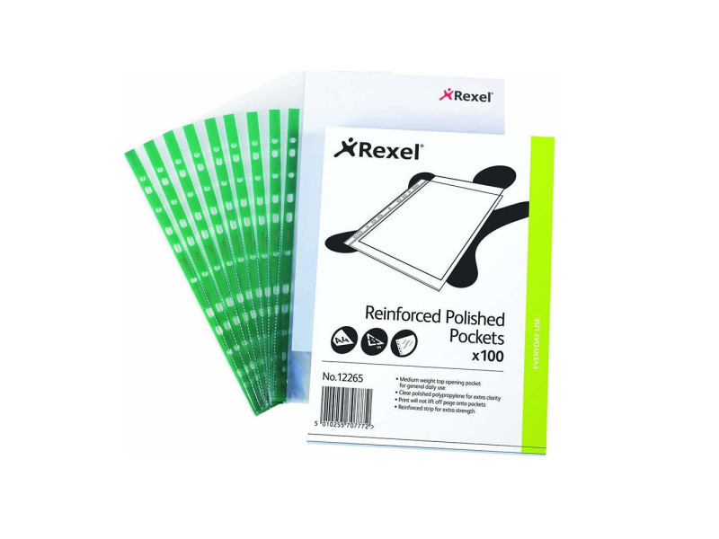 Rexel Gelatin 12265 Green Clear (100 ΤΜΧ) (12265GR) (REX12265GR)