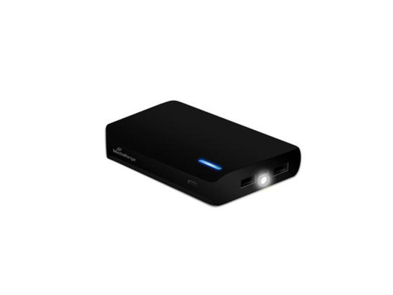 MediaRange Mobile Power Bank 8.800mAh with Dual USB Output and built-in torch (MR752)