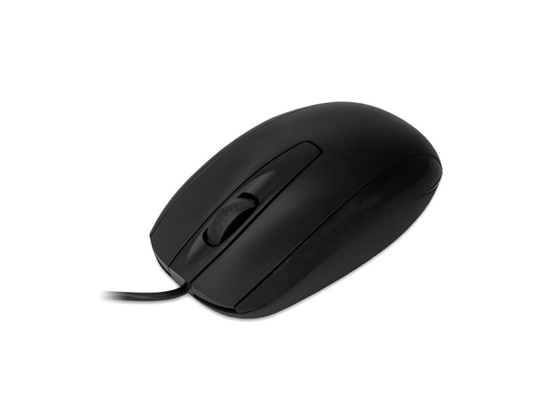 MediaRange Optical Mouse Corded 3-Button (Black, Wired) (MROS211)