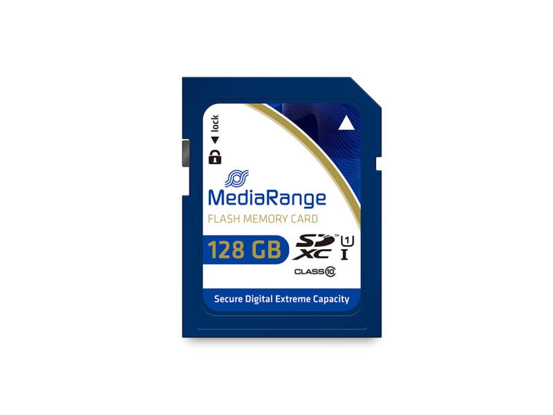 MediaRange SDXC memory card, UHS-1 | Class 10, 128GB