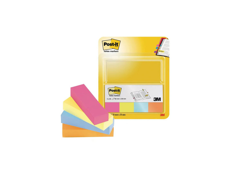 Σελιδοδείκτες 3M Post-It 12,7 x 44,4 mm (Σετ 4 Χρωμάτων) (670-4-POP) (MMM670-4-POP)