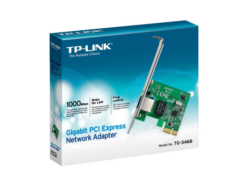 TP-LINK Ethernet Card V2 PCI Express 3 10/100/1000 Mbps (TG-3468) (TPTG-3468)