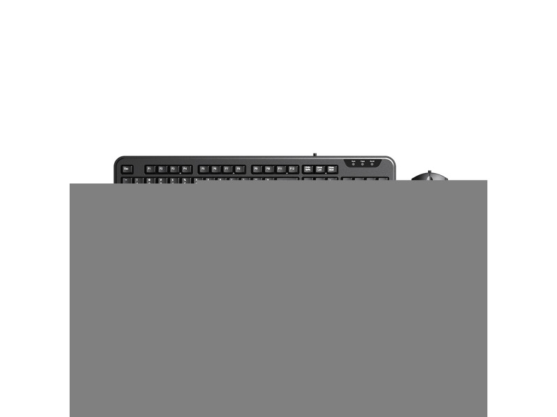 MediaRange Corded Keyboard & 3-button mouse set, Wired (Black) (MROS108-GR)