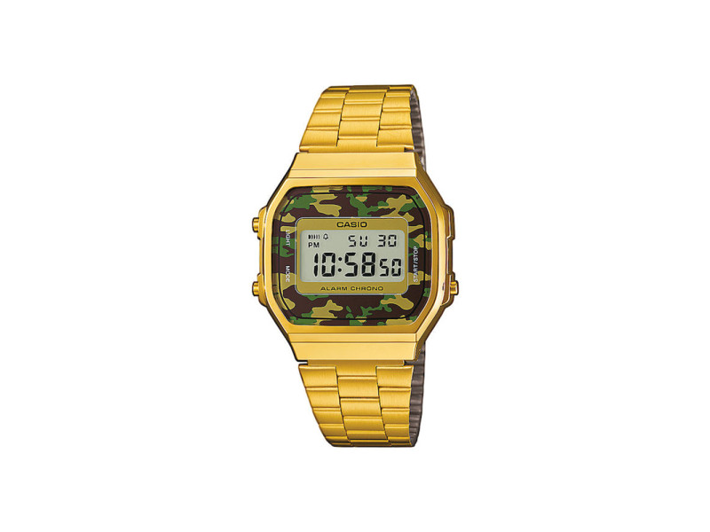 Casio Ψηφιακό Ρολόι Μπαταρίας με Μεταλλικό Μπρασελέ σε Χρυσό (ITA168WEGC-3EF) (CASITA168WEGC3EF)