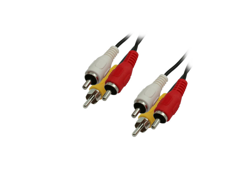 Καλώδιο MediaRange Audio/Video 3x RCA plug (phono)/3x RCA plug (phono) 3.0M Black (MRCS123)