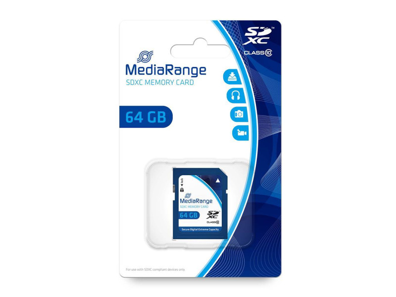MediaRange SDXC Class 10 64 GB (eXtended Capacity) (MR965)