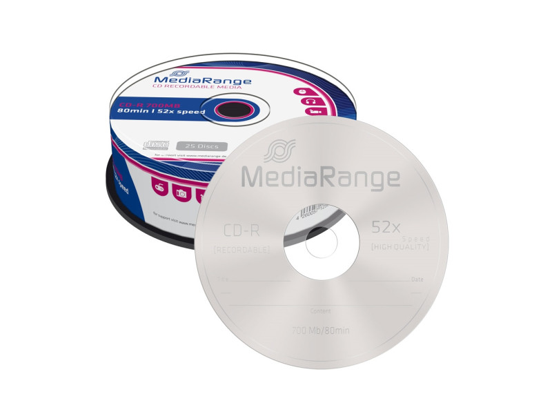 MediaRange CD-R 80' 700MB 52x Cake x 25 (MR201)