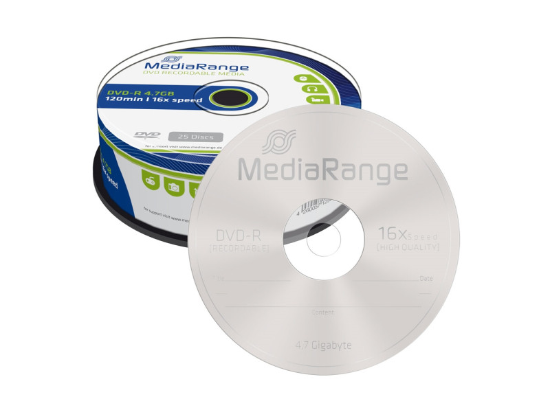 MediaRange DVD-R 120' 4.7GB 16x Cake Box x 25 (MR403)