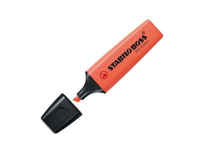 Μαρκαδόρος Υπογράμμισης STABILO BOSS 2 & 5mm (Pastel Coral Red) (70/140) (STB70/140)
