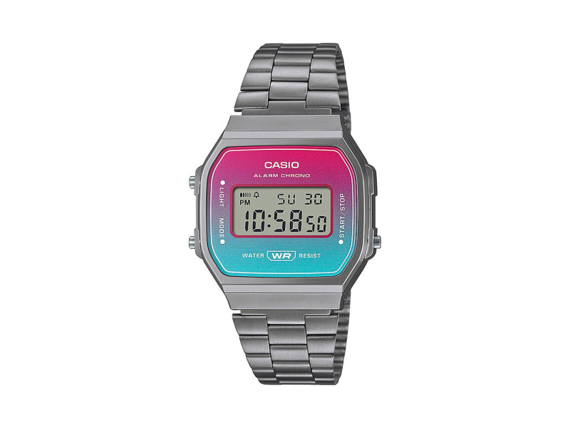 Casio Vintage Ψηφιακό Ρολόι Χρονογράφος Μπαταρίας με Μεταλλικό Μπρασελέ Ασημί (ITA168WERB-2AEF) (CASITA168WERB2AEF)